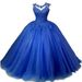 Blue European American Style Evening Gown Elegant Student Art Exam Long Dress Solo Vocal Performance Costume New 2026_ecoleips.com