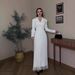 Modest Abaya Dress/Muslim Dress Women Elegant Bodycon Dress For Women - Slim Fit Cotton Blend Maxi Dress With Button Front Detail (White, S-XXL)_ecoleips.com