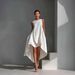 Summer Fashion Women's Sleeveless round Neck Dress Casual European American Style Solid Color Cross Border Irregular Design_ecoleips.com