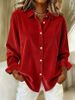 Aria Basics Aria Basics 2026 New Autumn Winter Women's Corduroy Casual Shirt For Cross-Border European And American Foreign Trade,_ecoleips.com