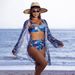 Women's Clothing Fashion Sexy Multi Color Printed Mesh Women's Bikini Bikini Three Piece Women's Swimsuit_ecoleips.com