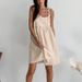 2025 Summer Cotton Linen Strap Dress Women's Backless Sexy Urban European And American Cross-Border Hot-Selling High-End_ecoleips.com