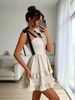 2026 Summer New Rice Apricot Bow Shoulder Strap Dress Women, Fishbone Waist Double-layer Ruffle Edge Sweet Cool Lolita Style Skirt_ecoleips.com