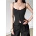 Cross-border European And American Style 2025 Summer New Women's Clothing Retro Lace Backless Slim-fit Pure Desire_ecoleips.com
