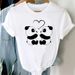 European And American Cross-border Foreign Trade Clothing Cute Panda Round-neck Printed Women's Short-sleeve T-shirt Top_ecoleips.com