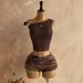 Girl's Retro Tassel Frayed Shorts Set With One Shoulder Metal Decoration Cropped Top In Style Hot_ecoleips.com