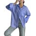 Women's Striped Shirt Casual Vacation Style Long Sleeved Fashion Autumn/Winter Collection_ecoleips.com