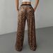 Voya Women's Women's Clothing: Unique Design Casual Pants, Loose Drapey Leopard Print Trendy Loose-fitting, Drapey, Leopard-print Trend Pants
_ecoleips.com