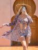 Women's Three Piece Boxer Bikini Swimsuit Two-Piece Cover Up Bowknot Fashion Beach Swimming Suit_ecoleips.com