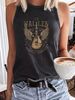 Women's Clothing Fashion All Match Ladies Guitar Disc Loose Vest_ecoleips.com