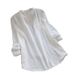Aria Basics Aria Basics 2025 Cross-Border Bestseller Plus Size Bamboo Long Sleeve Shirt For Women, European And American Loose Fit,_ecoleips.com