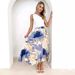 2026 Spring/Summer High-End Oil Painting Print European And American Style Draped A-Line Pleated Skirt For Women_ecoleips.com