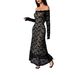 Women's Clothing Long Dress Lace Off-Shoulder Slim Fit American Style Autumn Winter New 2026_ecoleips.com