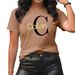 Women's Breathable Cotton Polyester T-Shirt O-Neck Short Sleeve Casual Top for Commuter Ages 16-45 Fits True to Size_ecoleips.com