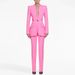 Women's Sheer Mesh Panel Blazer And Skinny Pants Suit Set, Trendy Office To Evening Outfit_ecoleips.com