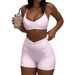 Diyun European And American Sports Yoga Style Halter Neck Tube Top Outfit Shorts Two-Piece Set Women's Clothing 2025_ecoleips.com