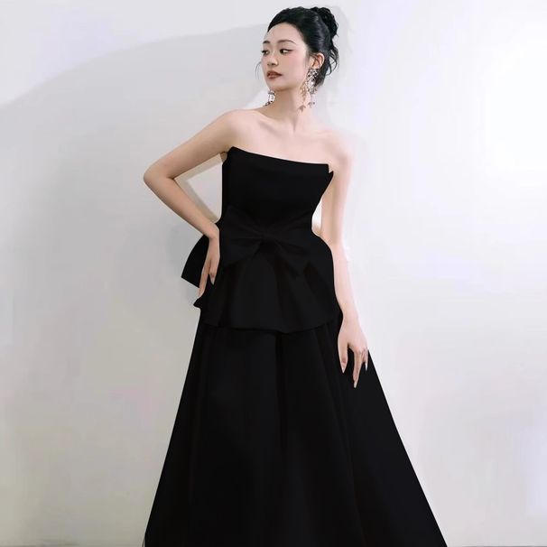 Women's Clothing Top Light Wedding Dress Bride Simple Niche Satin Temperament Out Of The Gauze Forest Bow Engagement Dress Skirt_ecoleips.com