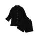 Women's Clothing New Summer 100% Cotton Zou Yarn Lapel Button Three Quarter Sleeve Casual Shirt Shorts Two Piece Suit_ecoleips.com