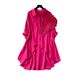 Women's Korean Dongdaemun Style Casual Shirt Relaxed Vibe Three Dimensional Floral Design Irregular Loose Batwing Sleeves_ecoleips.com