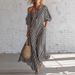 Women's Elegant Off-Shoulder Dress Spring Fashion Irregular Striped Style_ecoleips.com