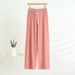Summer Women's Cotton Viscose Wide Leg Pants Loose Oversized Slimming Straight Leg Homewear Casual Pantalones Mujer_ecoleips.com