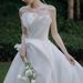 2026 New Style Strapless Light Wedding Dress Elegant Simple White Tulle Dress French Luxury Travel Photography Welcome Dress_ecoleips.com