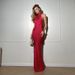 Satin Halter Maxi Dress – Elegant Backless Evening Gown (Navy/Red/Burgundy, XS-L, Slim-Fit & Glamorous For Special Occasions)_ecoleips.com