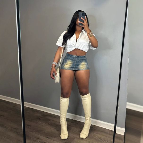 Women's Clothing Sexy Side Zipper Washed Skirt Shorts_ecoleips.com