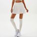 K Elegant Yoga Pleated Skirt Sports Short Skirt Anti Glare Badminton Golf Short Tennis Skirt_ecoleips.com