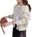Aria Basics Aria Basics Soft Relaxed Knitted Cardigan For Women, Early Spring Wear, Autumn And Winter Vintage Button Top, Loose Coat Sweater_ecoleips.com