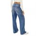 European and American foreign trade cat whiskers and maliu loose wide leg jeans for women_ecoleips.com