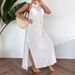 Women's Clothing New Long Skirt Solid Color Sexy Hollow Beach Skirt Swimsuit Cover Up Sun Protection Clothing_ecoleips.com