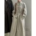 Yanshuang French Style Shirt Autumn Loose Pullover Belt Lazy Elegant Long Dress 82593_ecoleips.com
