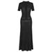 Elegant Knit Maxi Dress round Neck A-Line Slimming Summer Dress for Women 6 Colors S M L_ecoleips.com