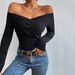 Voya 2026 European And American Women's Fashion Sexy Off-Shoulder Slim Fit Elegant Knitted Long-Sleeve Ladies_ecoleips.com