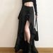 2025 Spring New Irregular Split Midi Plus Size High Waist Slimming Commuter Versatile Long Skirt For Women_ecoleips.com