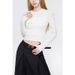 Korean White Minimalist Style Short German Fleece Warm Inner Layer, Slim Long-Sleeve Base Shirt For Autumn And Winter Wo_ecoleips.com