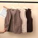 Women's Clothing Sherpa Vest – Cozy Zip-Up Fleece Vest For Fall & Winter, Minimalist Layering Essential_ecoleips.com