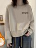 High-end Women's Sweatshirt, New Spring, Autumn, And Winter Style, Fleece-lined, Fashionable Round Neck, Loose Fit,_ecoleips.com