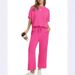 Women's Casual Short-Sleeved Top With Cropped Pants And Wide-Leg Pants For Summer_ecoleips.com