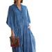 Women's Lightweight Beach Cover Up Button Down Shirt Long Sleeve Sun Protection Swimwear Wrap - UPF 50+ Loose Fit Breezy Tunic For Pool, Vacation_ecoleips.com