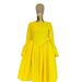 Summer New Style Women's High Waist A-Line Dress Elegant Round Neck Flared Sleeve Casual Vintage Maxi Dress_ecoleips.com