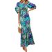 Women's Slim Fit Printed Pleated Long Skirt Spring Fashion Casual Dress American Style Thin Suitable For Summer_ecoleips.com