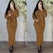 Women's Autumn Knit Sweater Dress Wrap Belted Long Sleeve Tunic Top Slim Fit Stretchy Polyester Spandex Casual Outfit_ecoleips.com