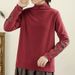 Popular Angolan Red Cultural Embroidery Design A Warm, Cozy Undergarment For Women, Suitable For Autumn/Winter Seasons_ecoleips.com