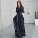 Small dress for women summer new black long temperament lady banquet dress elegant slim evening dress_ecoleips.com
