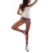 Women's Slim Fit Color Block Shorts Summer Casual Sporty Rainbow Striped Hot Pants European And American Style Dopamine Inducing_ecoleips.com