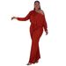 Women's Fashion Jumpsuit With Batwing Sleeves & Drawstring Waist – Oversized Boho Chic One-Piece Romper (Grey/Black/Red/Yellow/Army Green)_ecoleips.com