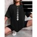 Foreign Trade Independent Station European And American Loose Mid-Length Short Sleeve Gradient Heart_ecoleips.com