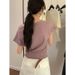 ng2510292 Love And Nancy Thirteen Lines 2026 Summer Asymmetrical Shoulder Ruched Slim-Fit Design Short-Sleeve T-Shirt For Women_ecoleips.com